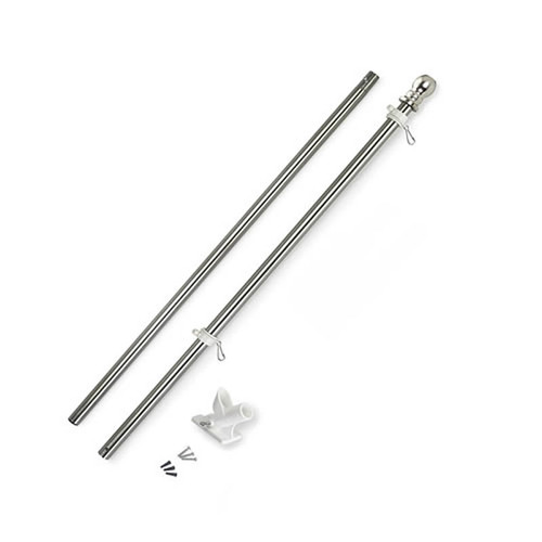 6' x 1" Silver House Mounted Flagpole Kit AAS6-SILVER