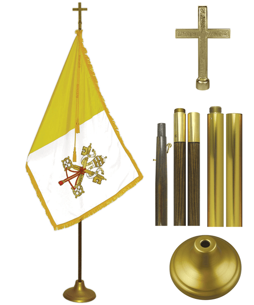 Papal Vatican City Indoor Flag Presentation Sets
