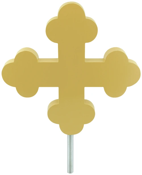 12 x 12 inch gold Botonee cross flagpole ornament, Eder BC12