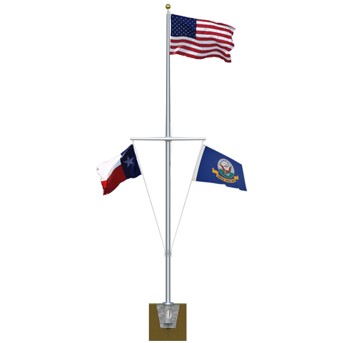 Single Mast Nautical Flagpole