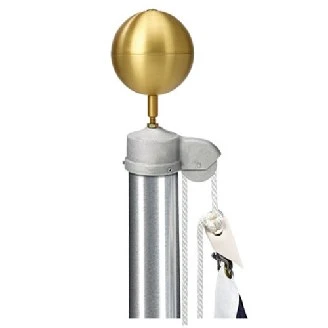 Concord American Estate Series aluminum flagpole ESS30B51 with gold ball and external halyard