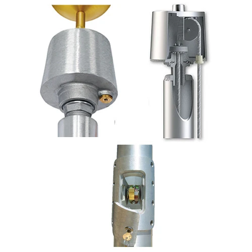 Concord American Sentry 30 ft internal halyard flagpole ISC30D61 with cam cleat and reinforced raised door frame