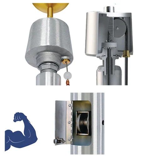 Concord American Xtreme Series XIWW high wind internal winch flagpole XIWW50F23