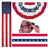 Patriotic pleated bunting