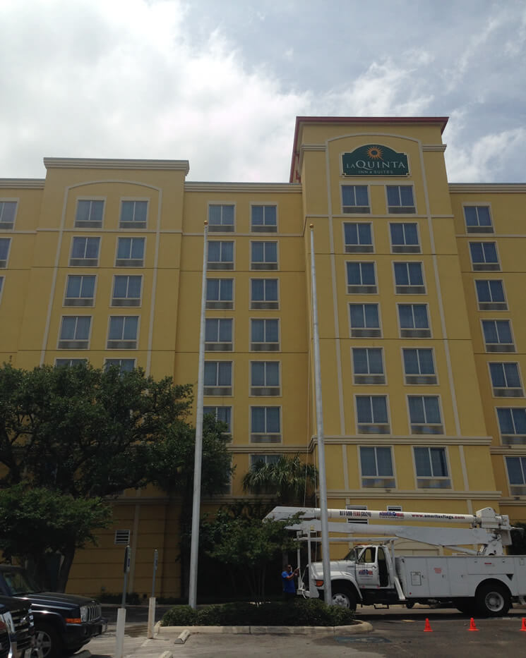 La Quinta Hotel flagpole project in San Antonio, TX