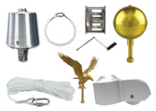Flagpole parts and accessories