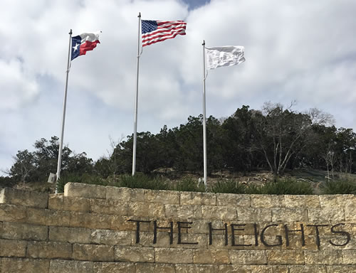 The Heights of Kerrville flagpole project in Kerrville, TX
