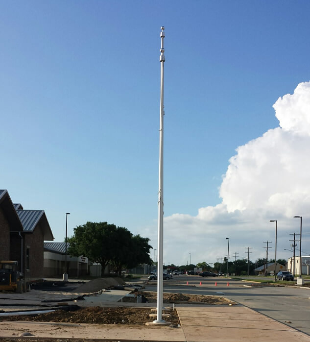 Denton County Juvenile Probation & Detention Center flagpole project in Denton, TX