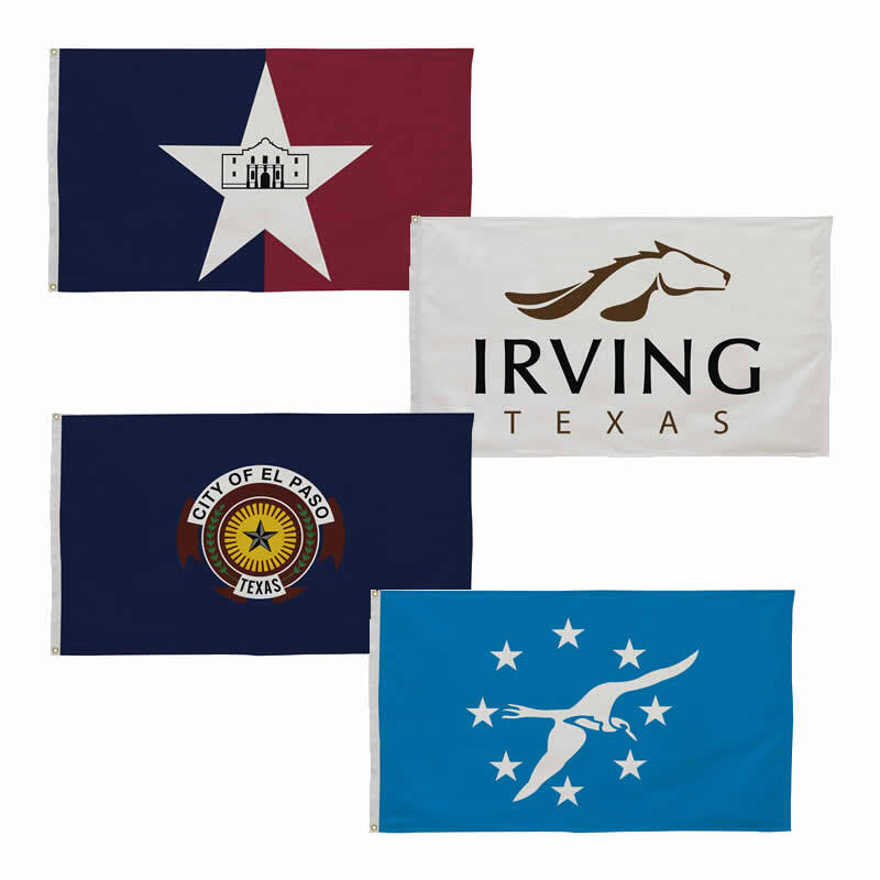 Texas city flags