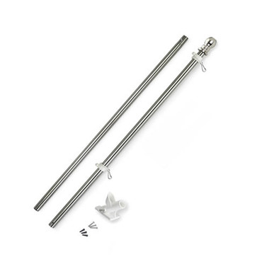 6' Silver House Flagpole Kit