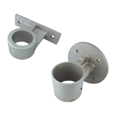 Vertical wall mount flagpole brackets
