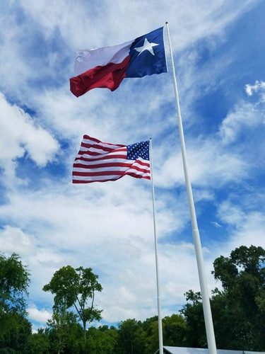 150 ft large commercial steel flagpole