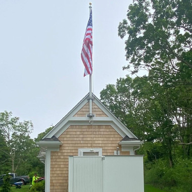 Zeus Aeolus wall mount fiberglass flagpole