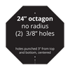 24" Octagon Aluminum Sign Blank