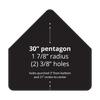 30" Pentagon Aluminum Sign Blank