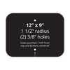 12" x 9" Non-Reflective Sign Blank