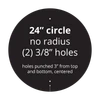 24" Circle Painted Aluminum Sign Blank