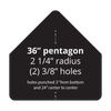 36" Pentagon Painted Aluminum Sign Blank