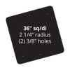 36" x 36" Universal Punch Reflective Sign Blank