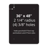 36" x 48" Reflective Sign Blank - Standard Punch