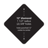 12" Diamond Aluminum Sign Blank