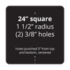 24" Square Reflective Sign Blank