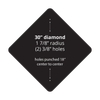30" Diamond Reflective Sign Blank