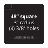 48" Square Reflective Sign Blank