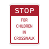 HW9-15 Stop for Children In Crosswalk