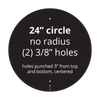 24" Circle Reflective Sign Blank