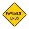 W8-3 Pavement Ends