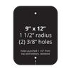 9" x 12" Aluminum Sign Blank