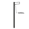 4" Square Street Sign Post System Single Frame