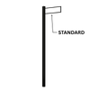 4" Square Street Sign Post System Single Frame