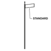 3" Fluted Street Sign Post System Single Frame
