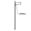 3" Fluted Street Sign Post System Single Frame