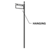 3" Fluted Street Sign Post System Single Frame