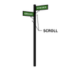 4" Square Street Sign Post System Double Frame