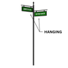 3" Fluted Street Sign Post System Double Frame