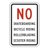 NOS No Skateboarding, Bicycle Riding, Rollerblading, Scooter Riding