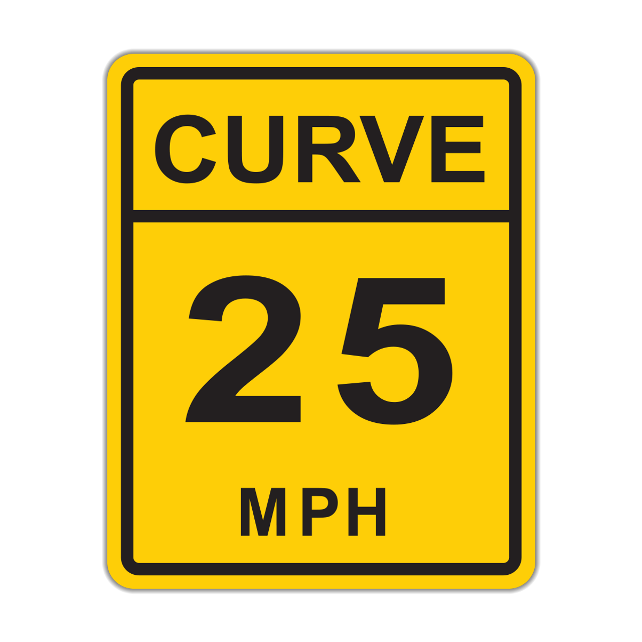HW13-5 Curve XX MPH - Hall Signs