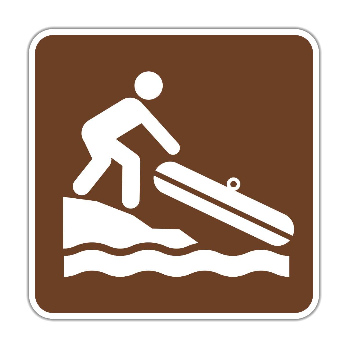 River Launch Sign RS-117 Hand Launch/Small Boat Launch - Hall Signs