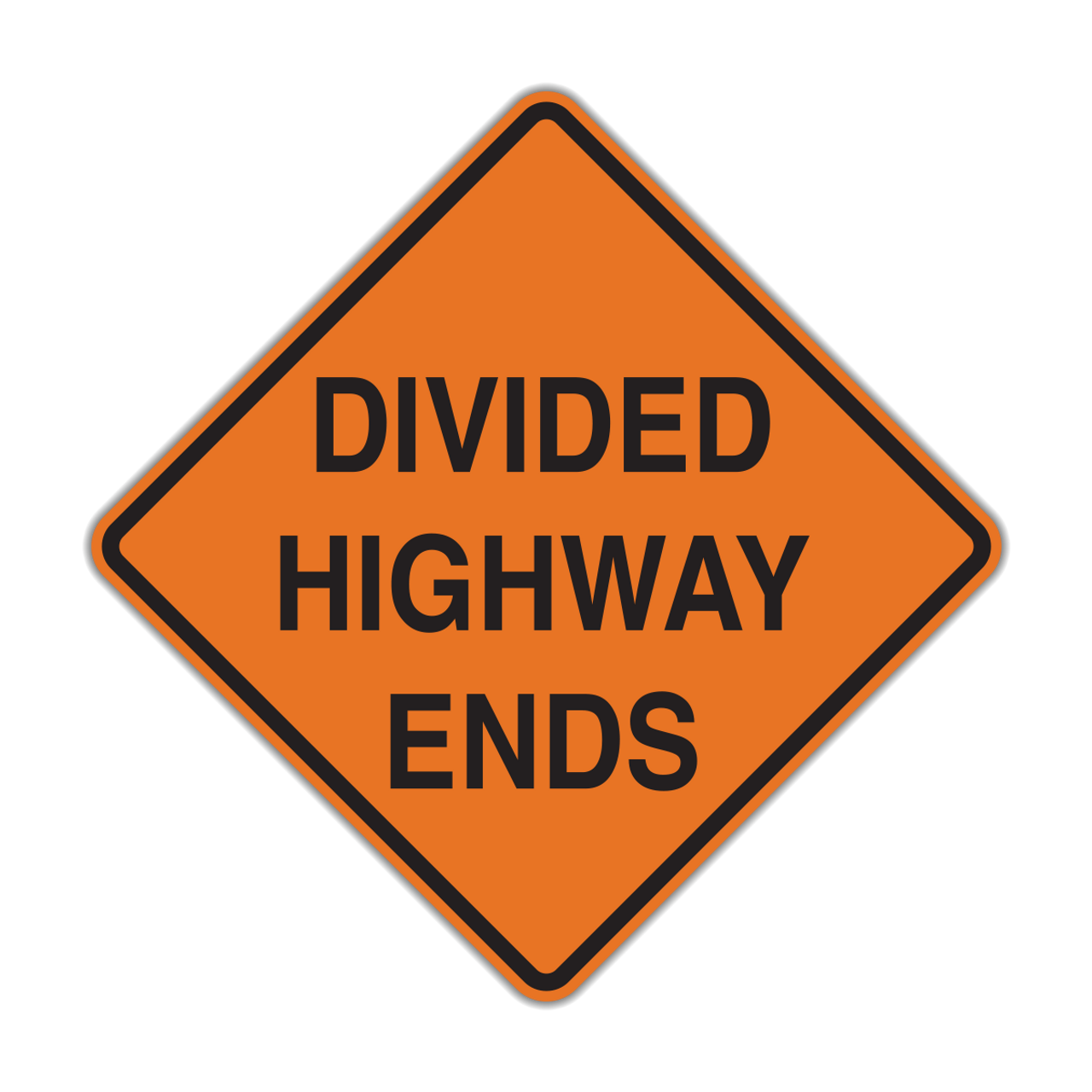 W6-2a Divided Highway Ends - Hall Signs