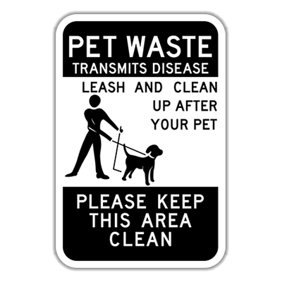 PW Pet Waste - Hall Signs