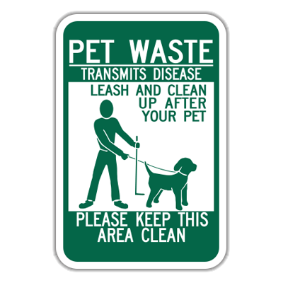 PWG Pet Waste - Hall Signs