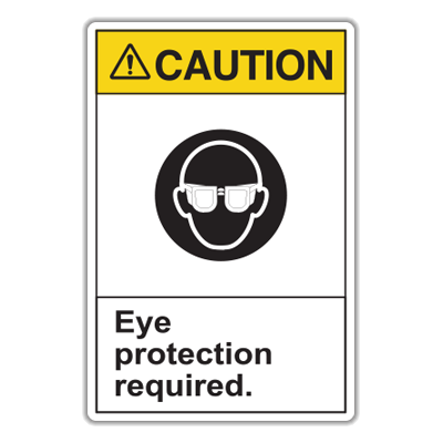 C4 Caution - Eye Protection Required - Hall Signs