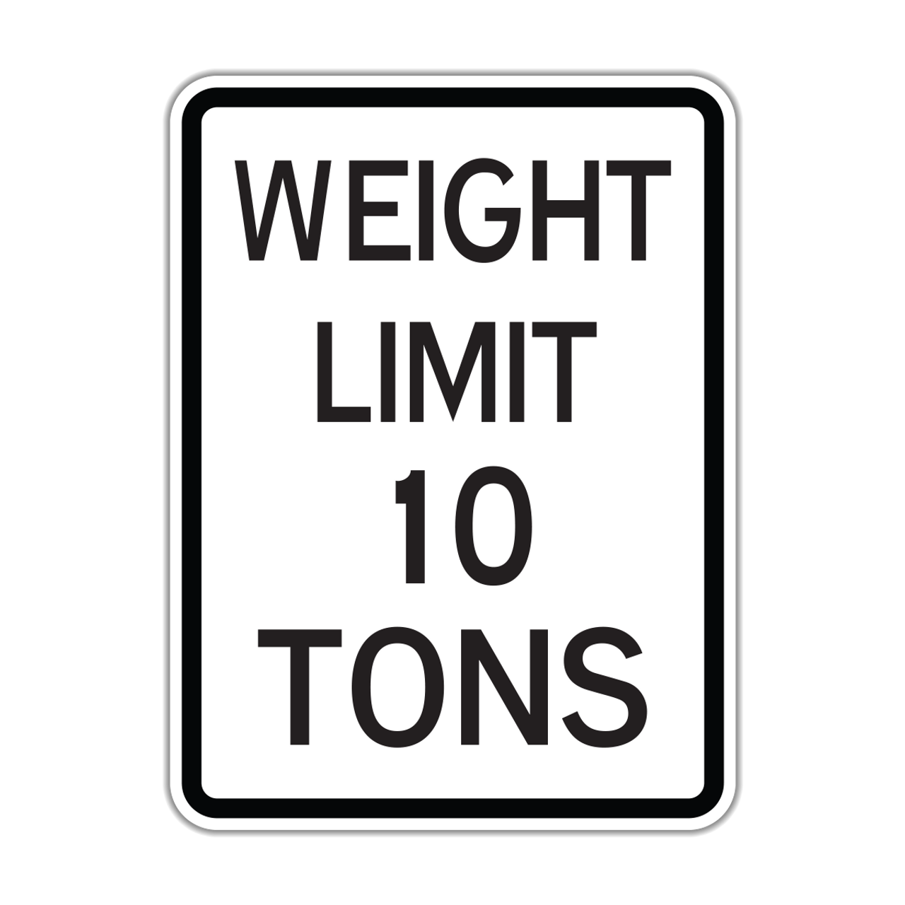 R121 Weight Limit XX Tons Hall Signs