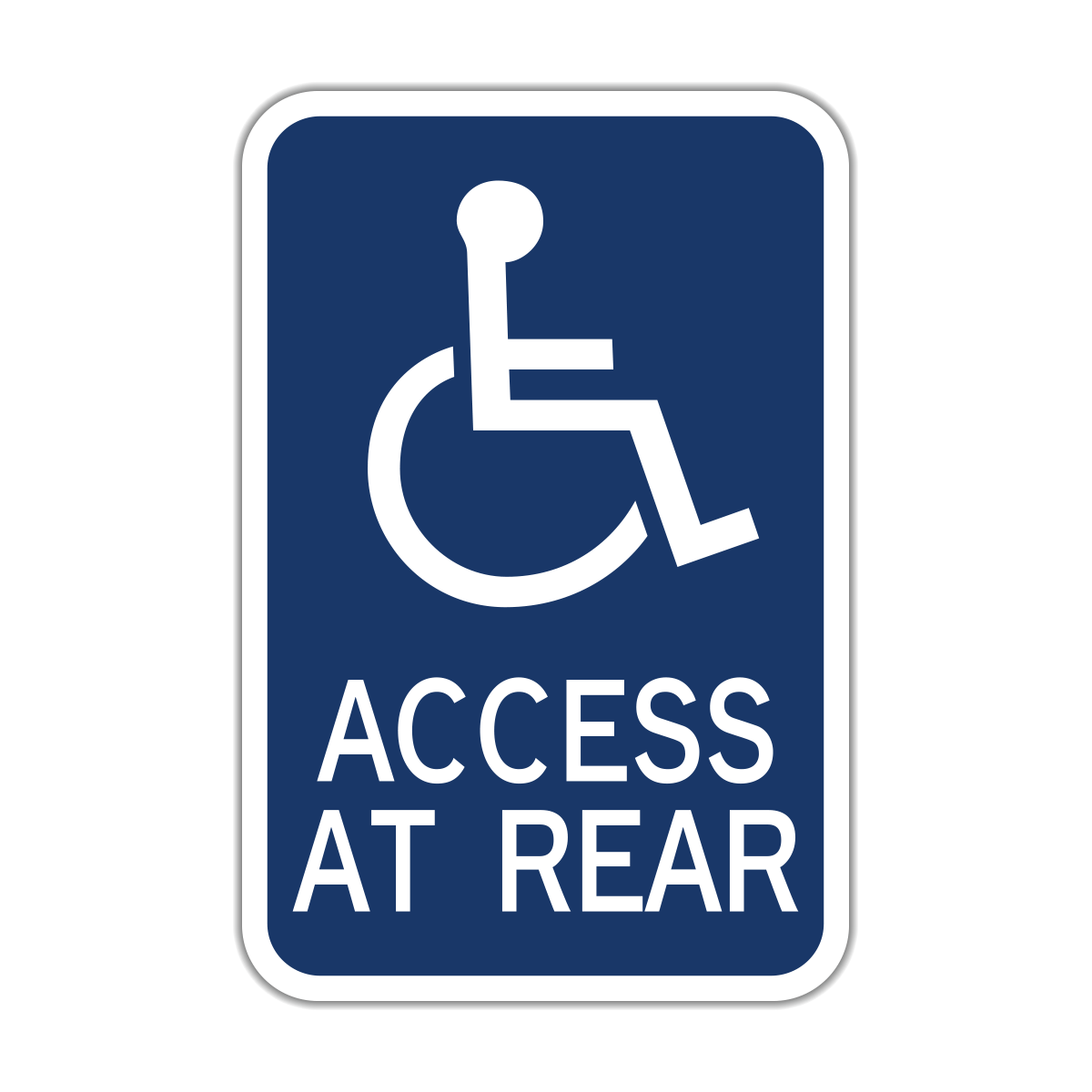 HR7-129 Handicapped Access at Rear - Hall Signs
