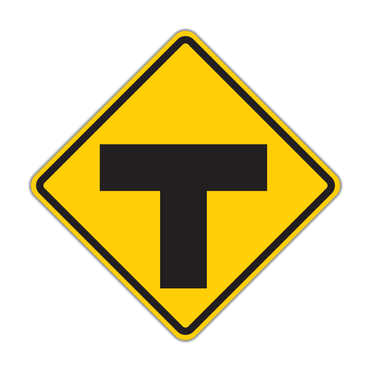 T144 Sign W2-4 T Symbol - Hall Signs