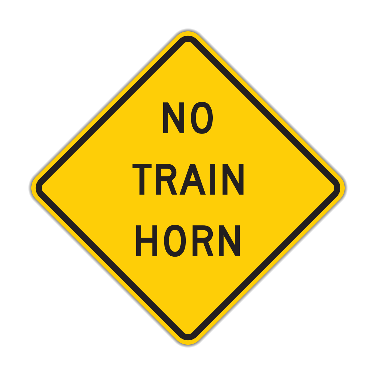 W109 No Train Horn Hall Signs